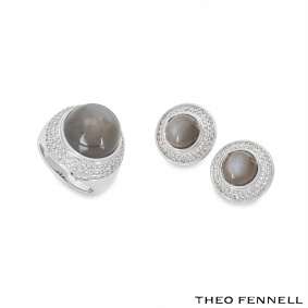 Theo Fennell White Gold Moonstone & Diamond Suite